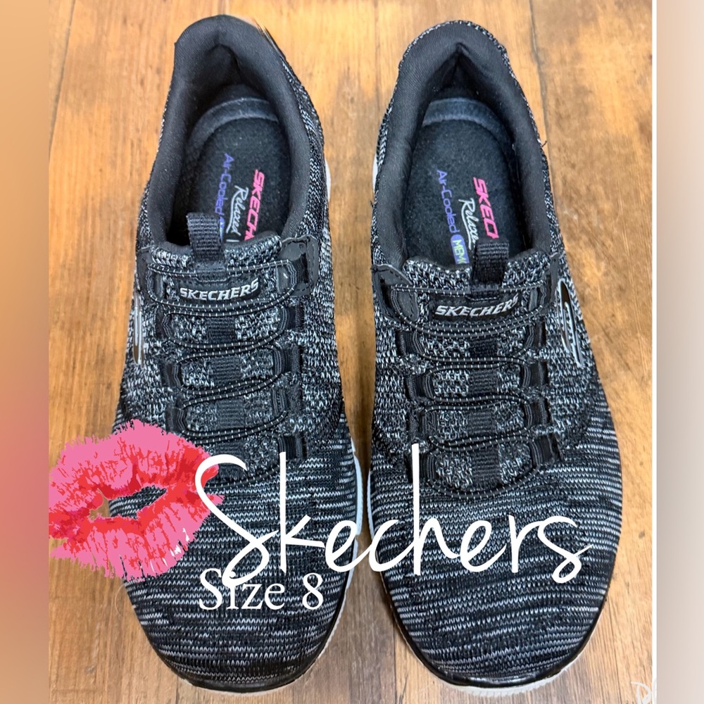 Skechers Black Heather Slip-On Sneakers